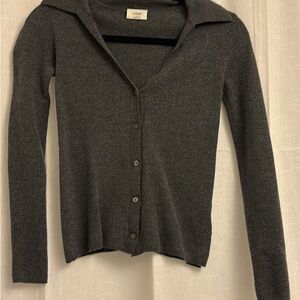 SOLD - Gray Button-Up Women's Sweater